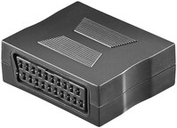 Scart-Adapter, 1 Stk. im Plastikbeutel, Schwarz - Scartbuchse (21-Pin) > Scartbuchse (21-Pin)