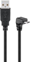 USB 2.0 Hi-Speed-Kabel 90°, schwarz, 1.8 m - USB 2.0-Buchse (Typ A) > USB 2.0-Micro-Stecker (Typ B)