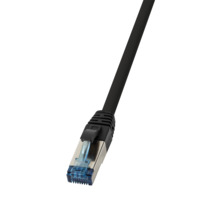 Cat.6A S/FTP PUR Patchkabel, 10G, 30m, schwarz, LogiLink® [CQ6125S]