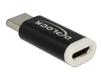 Adapter USB 2.0 Micro-B Buchse an USB Type-C™ 2.0 Stecker schwarz, Delock® [65678]
