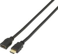 SpeaKa Professional HDMI Hosszabbítókábel HDMI-A dugó, HDMI-A alj 1.00 m Fekete SP-7870528 Audio Return Channel, aranyozott érintkező HDMI kábel