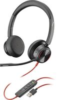 BLACKWIRE 8225, BW8225 USB-A re 8225, Headphones, Head-band, Office/Call center, Black, Binaural, Volume +,Volume - Headsets