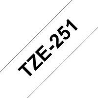 TZE251 24MM BLACK ON WHITE , TAPE - MOQ 25 TZE251, Black ,