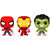 BLISTER 3 FIGURAS CARROT POCKET POP MARVEL SPIDERMAN HULK IRON MAN