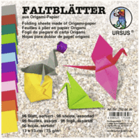 Faltblätter Origami 13x13cm VE=96 Blatt 12 Farben sortiert