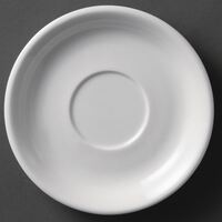 Olympia Whiteware Cappuccino Saucers - Dishwasher and Oven Safe 180mm Pack of 12