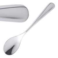 Olympia Roma Dessert Spoon in Stainless Steel with Curved Handles - Pack of 12