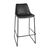 Bolero Rodeo High Stools in Black Powder Coated Steel Metal Frame - Single