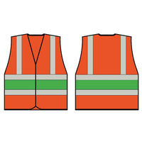 BEESWIFT HI VIS VEST ORG/GREEN XL