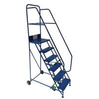 Industrial warehouse mobile steps Punched metal tread - Platform height 1500mm