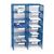 Coloured wire mail sort units, blue, 12 compartments