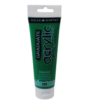 Colore acrilico fine Graduate - 120 ml - verde smeraldo - Daler Rowney