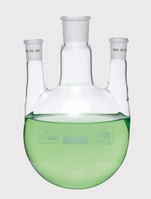 Dreihals-Rundkolben mit Normschliff mit parallelen Seitenhälsen Borosilikatglas 3.3 | Nennvolumen ml: 250