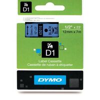 DYMO "D1" Feliratozógép szalag 12 mm x 7 m fekete-kék (GD45016)