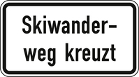 Verkehrszeichen VZ 1007-56 Skiwanderweg kreuzt, 330 x 600, 2mm flach, RA 1
