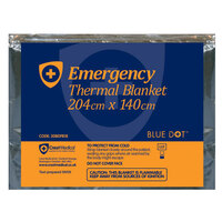Blue Dot 30BDFB18 Emergency Foil Blanket 204 x 140cm