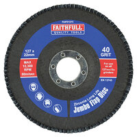 Faithfull FAIFD127F Abrasive Jumbo Flap Disc 127mm Fine