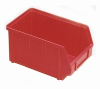 Sichtbox rot stapelbar PS 230/200 x 145 x 125 mm