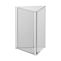 Multi-Sided Promotional Display / Tabletop Display / Acrylic Triangular Stand A4 – A6 | A6 (3x) portrait