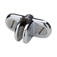 Chrome Plated Panel Connectors | 2 part door hinge, fixed with grey plastic screws