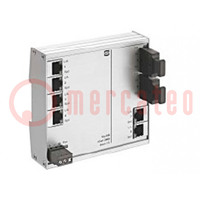 Switch Ethernet; unmanaged; Number of ports: 6; 9÷60VDC; RJ45,SC