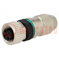 Plug; M12; PIN: 4; female; A code-DeviceNet / CANopen; for cable
