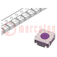 Microcommutatore TACT; SPST-NO; Pos: 2; 0,05A/32VDC; SMT; assente