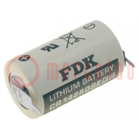Bateria: litowa; 3V; 1/2AA; 850mAh; nieładowalna; Ø14,5x25mm