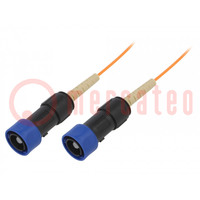 Cables de conexión de fibra óptica; PIN: 1; con bayoneta; 10m