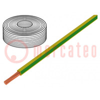 Cable; H07Z-K; cuerda; Cu; 50mm2; FRNC; verde-amarillo; 450V,750V