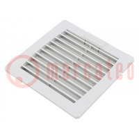 Filter; Cutout: 92x92mm; D: 19mm; IP54; Mounting: push-in; grey