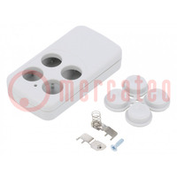 Enclosure: for remote controller; X: 35mm; Y: 65.5mm; Z: 13mm