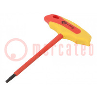 Screwdriver; insulated; hex key; HEX 3mm; Blade length: 100mm