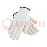 Protective gloves; ESD; L; Features: dissipative; polyamide; white