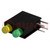 LED; in housing; yellow/green; 3mm; No.of diodes: 2; 2mA; 40°