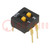 Switch: DIP-SWITCH; Poles number: 2; ON-OFF; 0.03A/30VDC; Pos: 2