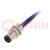 Connector: M8; male; PIN: 3; for panel mounting,front side nut