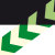 Markierungsstreifen Pfeil,grün,selbstklebend,Alu,nachleuchtend,Safety Marking, 100x3cm