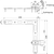 Skizze zu MACO RUSTICO Ladenwinkelband BLR gekröpft Gr. 3, verstellbar, schwarz (14232)