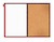 Tablica DUO MEMOBE korkowo-sucho�cieralna magnetyczna bia�a, rama drewniana lakierowana czerwona, 60x40 cm