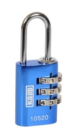 KASP K10520 CADENAS À COMBINAISON ALUMINIUM 20 MM BLEU