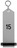 Schlüsselanhänger Bumerang mit Ziffernprägung; 10x3 cm (LxB); silber; Prägung 15