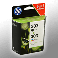 2 HP Tinten 3YM92AE 303 schwarz+color