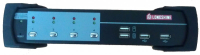 Longshine LCS-K704D switch per keyboard-video-mouse (kvm) Nero