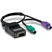 Trendnet TK-CAT5P PS/2 kábel 0,4 M 2x 6-p Mini-DIN Fekete