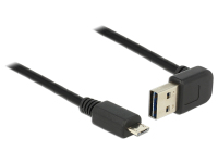 DeLOCK 1m, USB 2.0-A - USB 2.0 micro-B USB-kabel USB A Micro-USB B Zwart