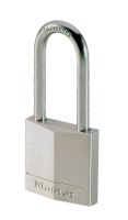 MASTER LOCK 40mm wide nickel plated solid brass padlock with 52mm long shackle