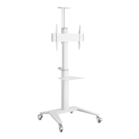 Techly ICA-TR48W multimedia cart/stand White Flat panel
