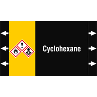 Brady ISO20560PM-220X125-CYCLOHEXANE selbstklebendes Etikett Rechteck Permanent Mehrfarbig