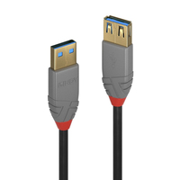 Lindy 36761 USB-kabel 1 m USB 3.2 Gen 1 (3.1 Gen 1) USB A Zwart